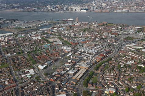 Aerial photography of Birkenhead aerial photograph of Birkenhead town centre looking towards ...