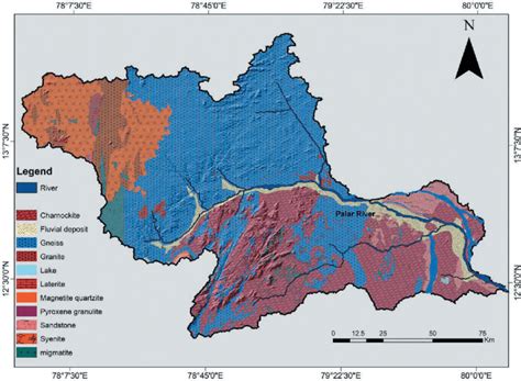 Geology map of the Palar River basin. | Download Scientific Diagram