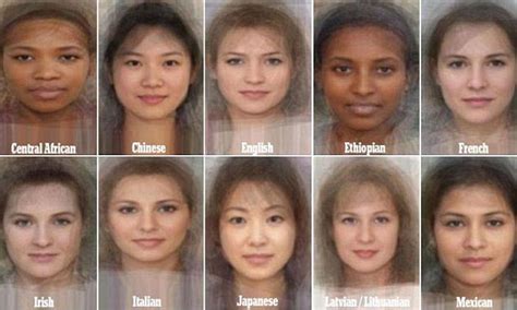 The average woman revealed: Study blends thousands to faces to find wh | Beauty around the world ...