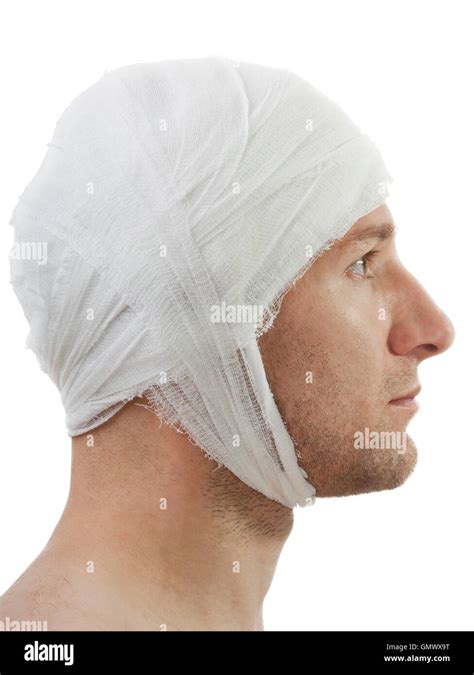 Bandage on wound head Stock Photo - Alamy