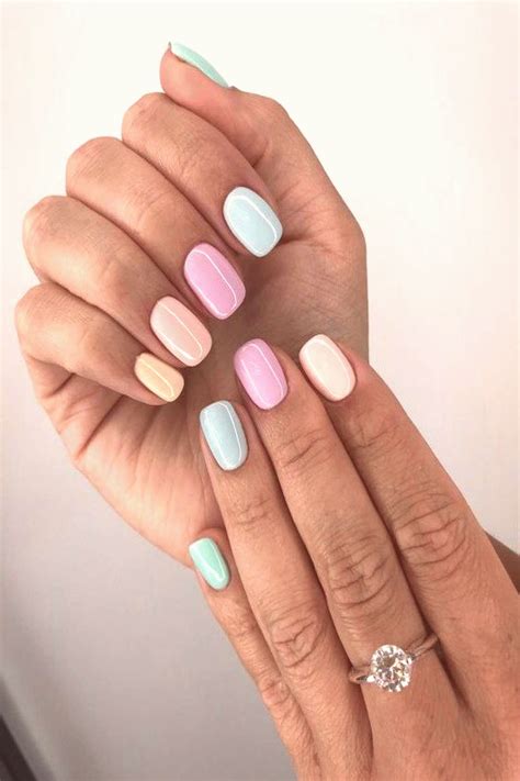 47 Most Eyecatching And Gorgeous Light Colour Nails Design With Different Colors For Beginner Na ...