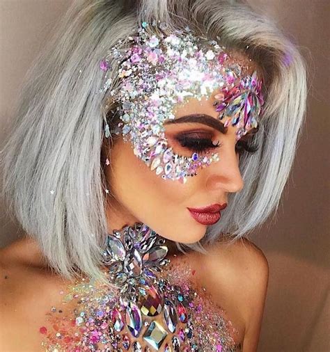 Glitter & Shiny makeup forever ️ | Halloween makeup pretty, Festival ...