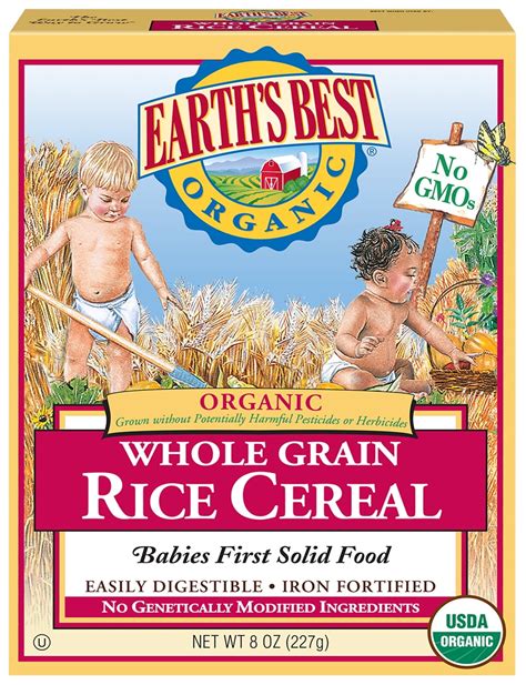 Earth's Best Organic Infant Cereal, Whole Grain Rice, 8 oz. Box ...