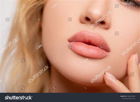 Beautiful Lips Closeup Makeup Lip Matte Stock Photo 1580079829 ...