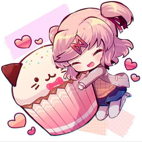 Natsuki and cupcakes chu chu♡ | Personagens de anime, Coisas de kawaii, Doki doki anime