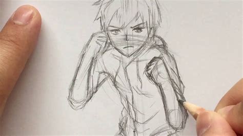 How to Draw Anime Boy Fighting Pose/Stance [Slow Narrated Tutorial] [No ... | Cartoons, Artwork ...