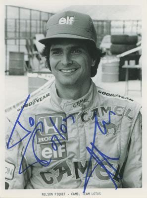 Nelson Piquet-autograph collection of Carlos Ghys