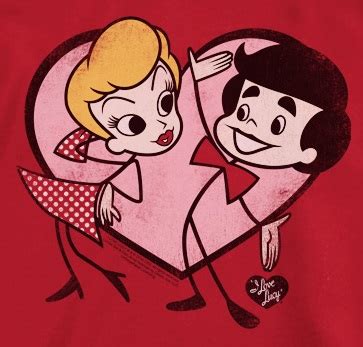 I Love Lucy and Ricky Stick Figure Love T-Shirt | LucyStore.com