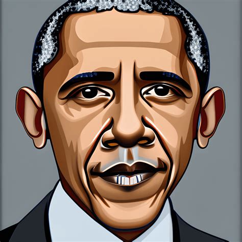 President Barack Obama Portrait Graphic · Creative Fabrica