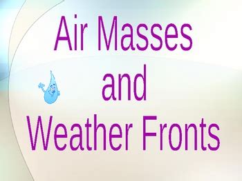 Air Masses, Fronts, Weather Maps & Symbols (Weather and Climate Unit)