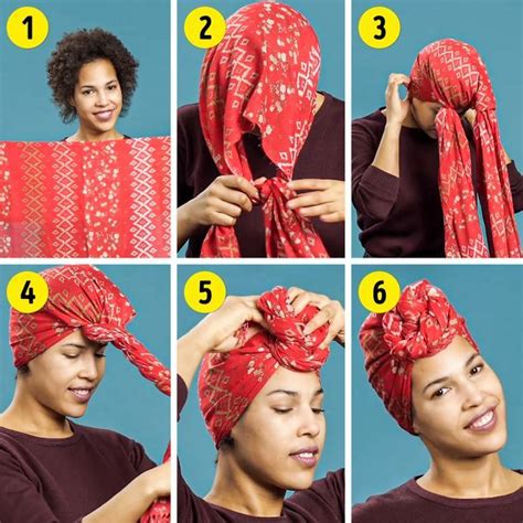 How to Tie a Headscarf | Hair wrap scarf, Head scarf styles, African ...