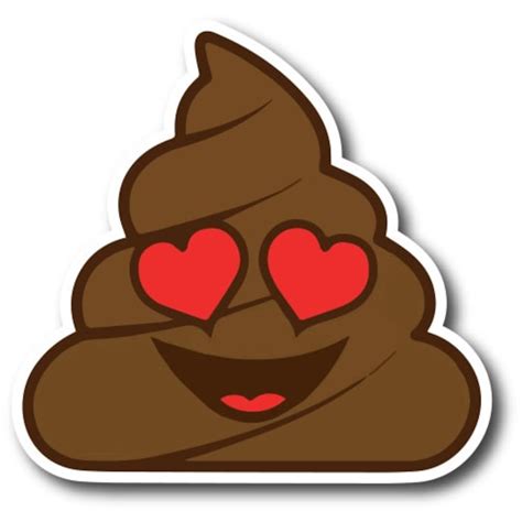 Poop Emoji With Heart Eyes Magnet - Etsy