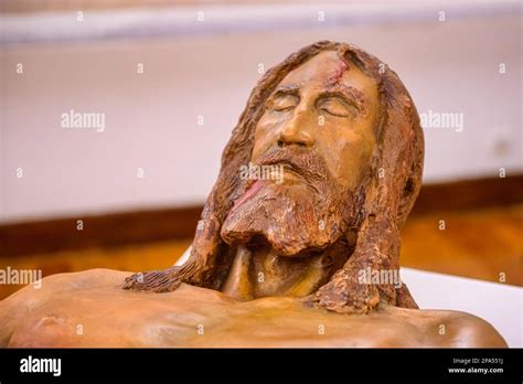 3D art sculpture of Jesus Christ based in the Turin Shroud.Church of Saint Mary Magdalene ...