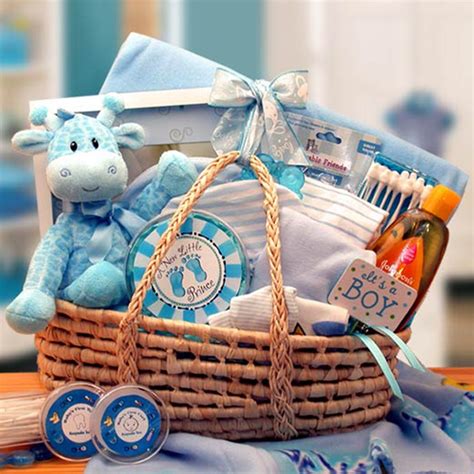 New Arrival Blue Baby Carrier Gift Basket | New Baby Gifts