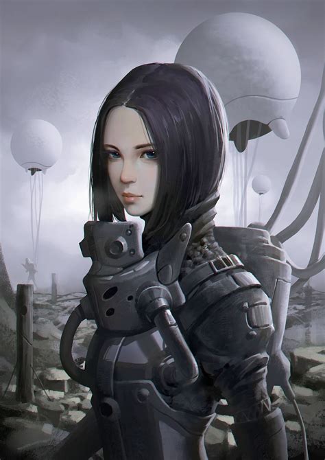 Sci fi girl, Sci fi characters, Cyberpunk art
