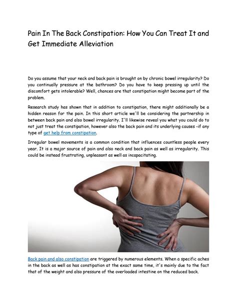 Hip Flexor Unlock: back pain causes constipation