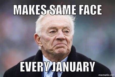 Jerry Jones Same Face Every Jan - Sportige