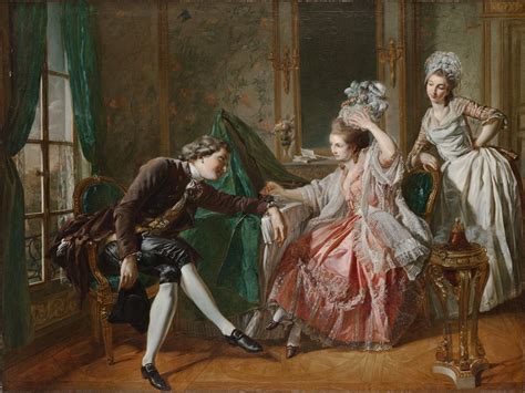 Louis-Rolland Trinquesse, French, 1745-c. 1800, An Elegant Interior with Two Ladies and a ...