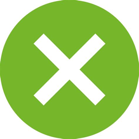 Cancel Button Image Green