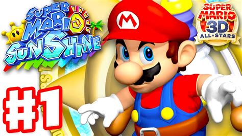 Super Mario Sunshine - Gameplay Walkthrough Part 1 - Bianco Hills 100% ...