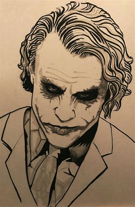 THE JOKER HEATH LEDGER Joker Art Drawing, Joker Painting, Joker Drawings, Joker Artwork, Dark ...