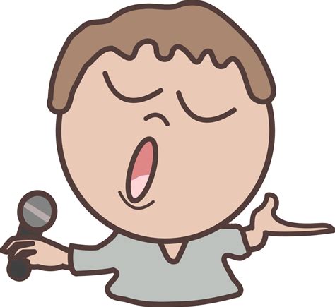 Man Singing Karaoke Clip Art Image - ClipSafari