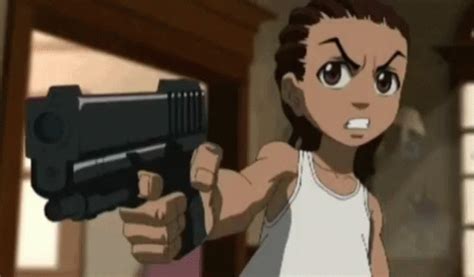 Huey Vs Riley Boondocks GIF – Huey Vs Riley Boondocks Gun – Ищите GIF-файлы и обменивайтесь ими