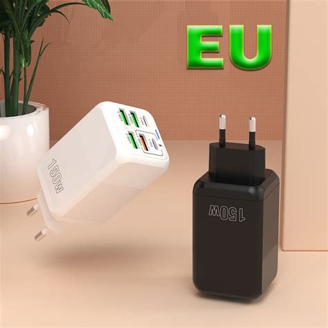 Xinduolei 150W Port Fast Charger 4 USB + 2 PD Ports High Speed Charging ...