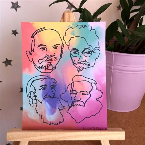 Marx Engels Lenin Trotsky Rainbow Print Wall Art - Etsy Canada