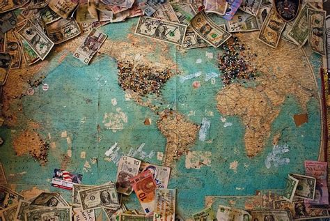 u.s., dollar banknote, map, world map, surrounded, dollar bills, world, currency | Piqsels