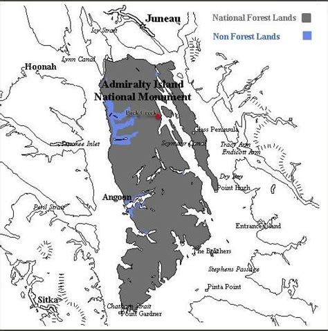 Adis map - Admiralty Island National Monument - Wikipedia | National monuments, Admiralty ...