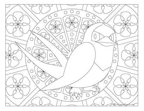 Free printable Pokemon coloring page-Taillow. Visit our page for more coloring! Coloring fun for ...
