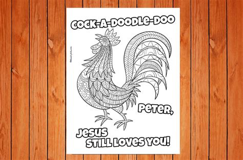 'Cock-a-Doodle-Doo' Printable on Peters Denial • MinistryArk