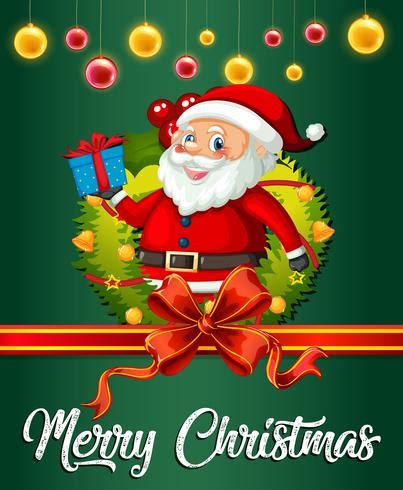 Santa on christmas card template 374188 Vector Art at Vecteezy