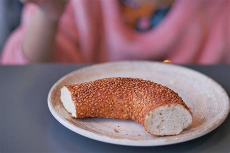 Premium Photo | Turkish bagel simit on table