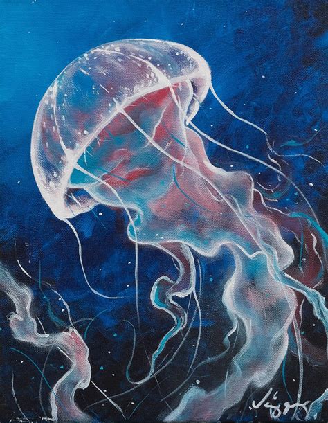 Amazon.com: Painting: Jellyfish: Handmade