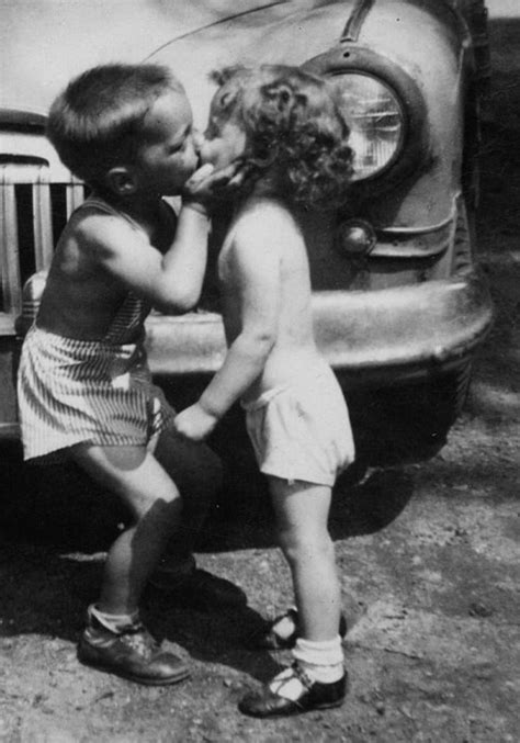 17 Adorable Vintage Photos of the First Kisses Ever ~ vintage everyday