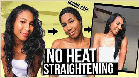 HOW TO WRAP CURLY HAIR STRAIGHT WITH NO HEAT| TUBI WRAP - YouTube