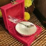 Buy PUJACRAFT Metal Bowl with Silver Spoon for Pooja, Silver Online at ...