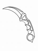 Free Printable Karambit Knife coloring pages For Kids In 2021  sketch template