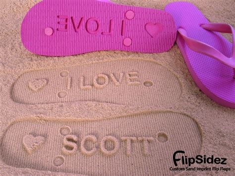 Personalized Flip Flops. Personalize With Your Sand Imprint Design. No Minimum Order Quantity ...