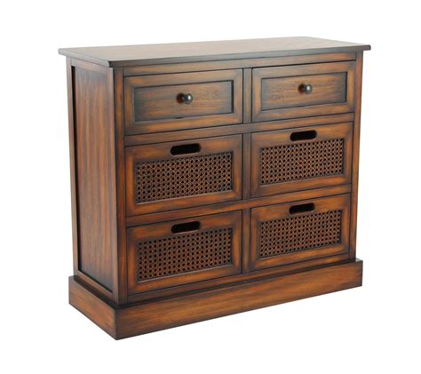 DecMode 31" x 28" Brown Wood Traditional Storage Unit - Walmart.com ...