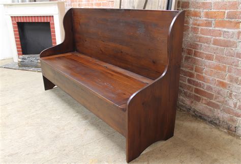 Reclaimed Wood High Back Bench with storage - ECustomFinishes