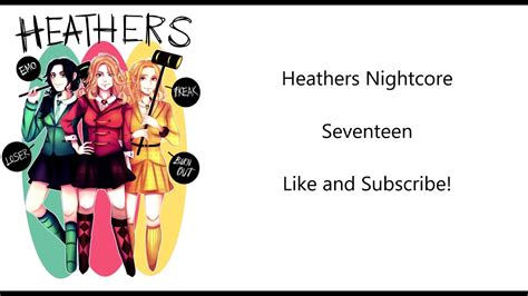 Seventeen~Heathers The Musical~Nightcore - YouTube