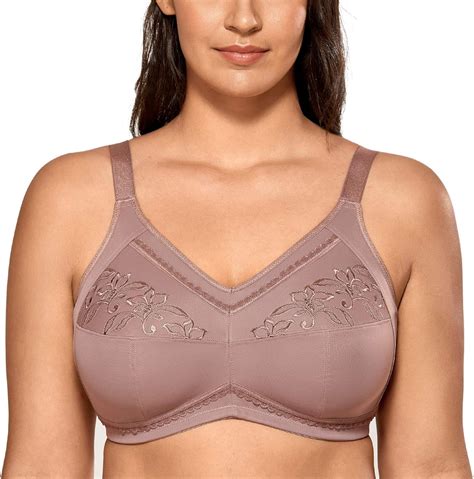 DELIMIRA Women's Embroidered Full Coverage Support Wirefree Mastectomy Pocket Bra: Amazon.ca ...