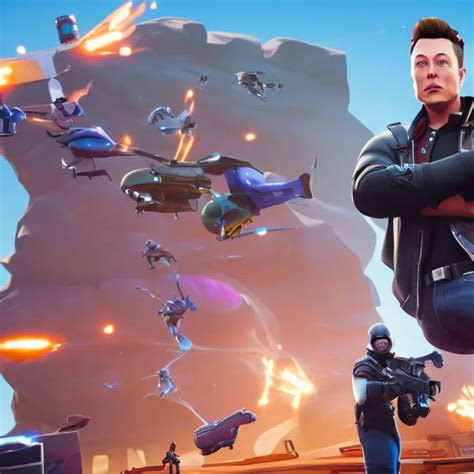 a screenshot of elon musk in the video game fortnite, | Stable ...