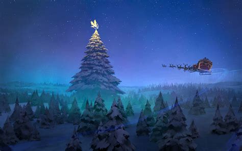 2880x1800 Santa Claus Reindeer Sleigh Flying Christmas Tree 8k Macbook Pro Retina ,HD 4k ...