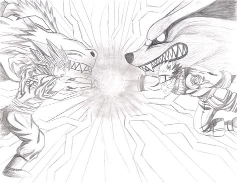 Goku vs Naruto by Goldenchupacabra on DeviantArt