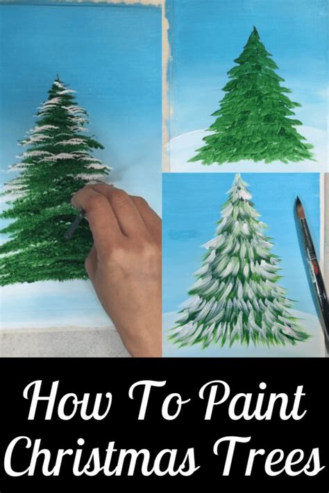 How To Paint A Christmas Tree | Christmas tree painting, Christmas ...