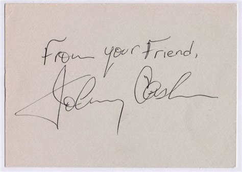 Johnny Cash autograph